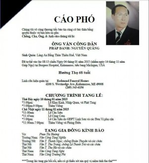 Tin buồn_ông Văn Công Dân